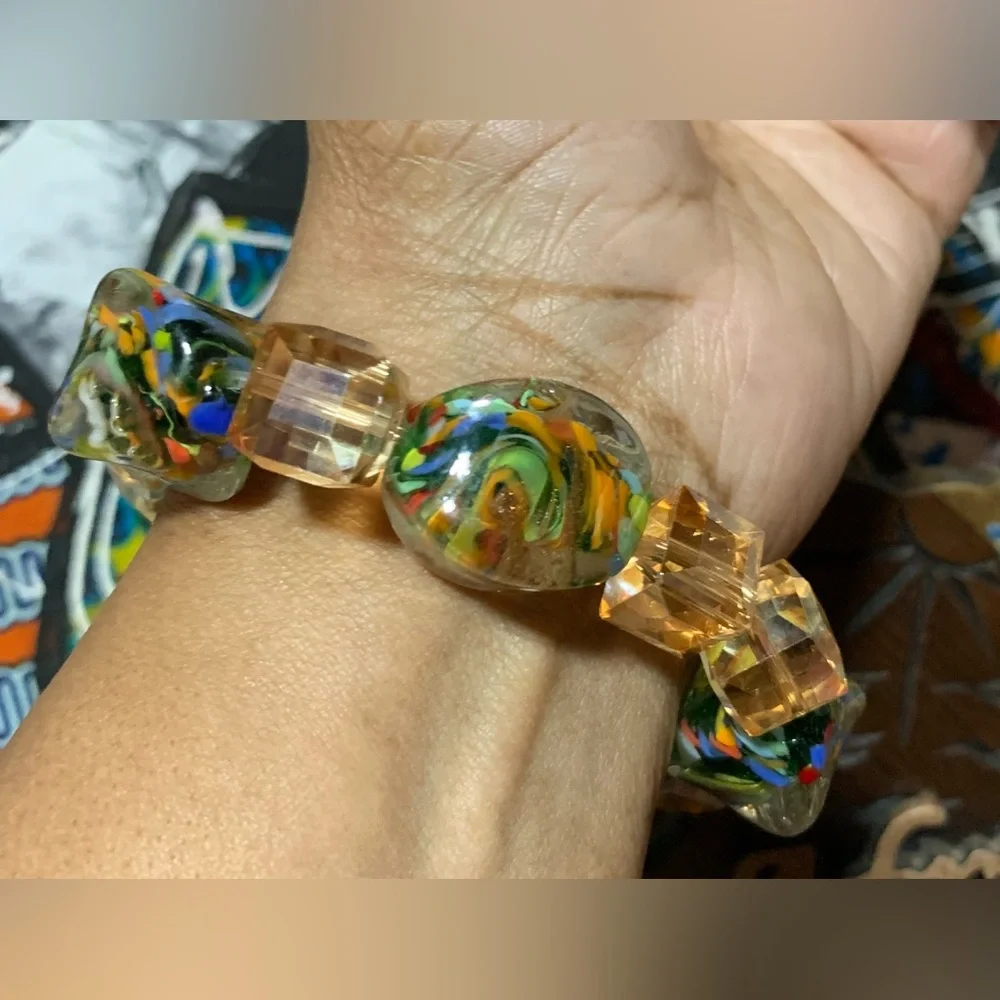 African Handmade Elegant Crystal Beaded Bracelet